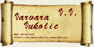 Varvara Vukolić vizit kartica